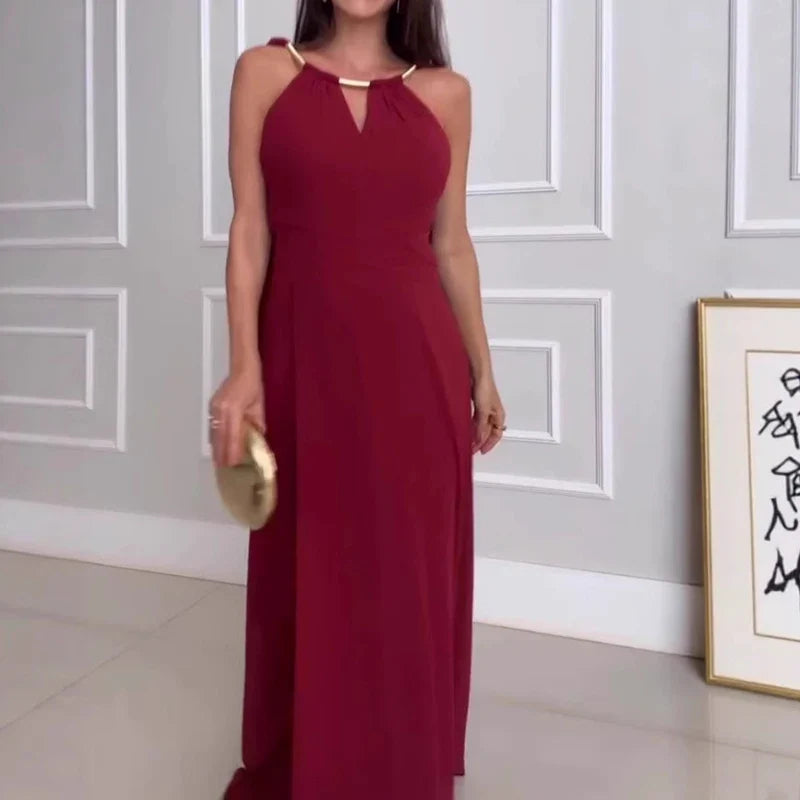 Sexy Hollow O-neck Party Long Dresses