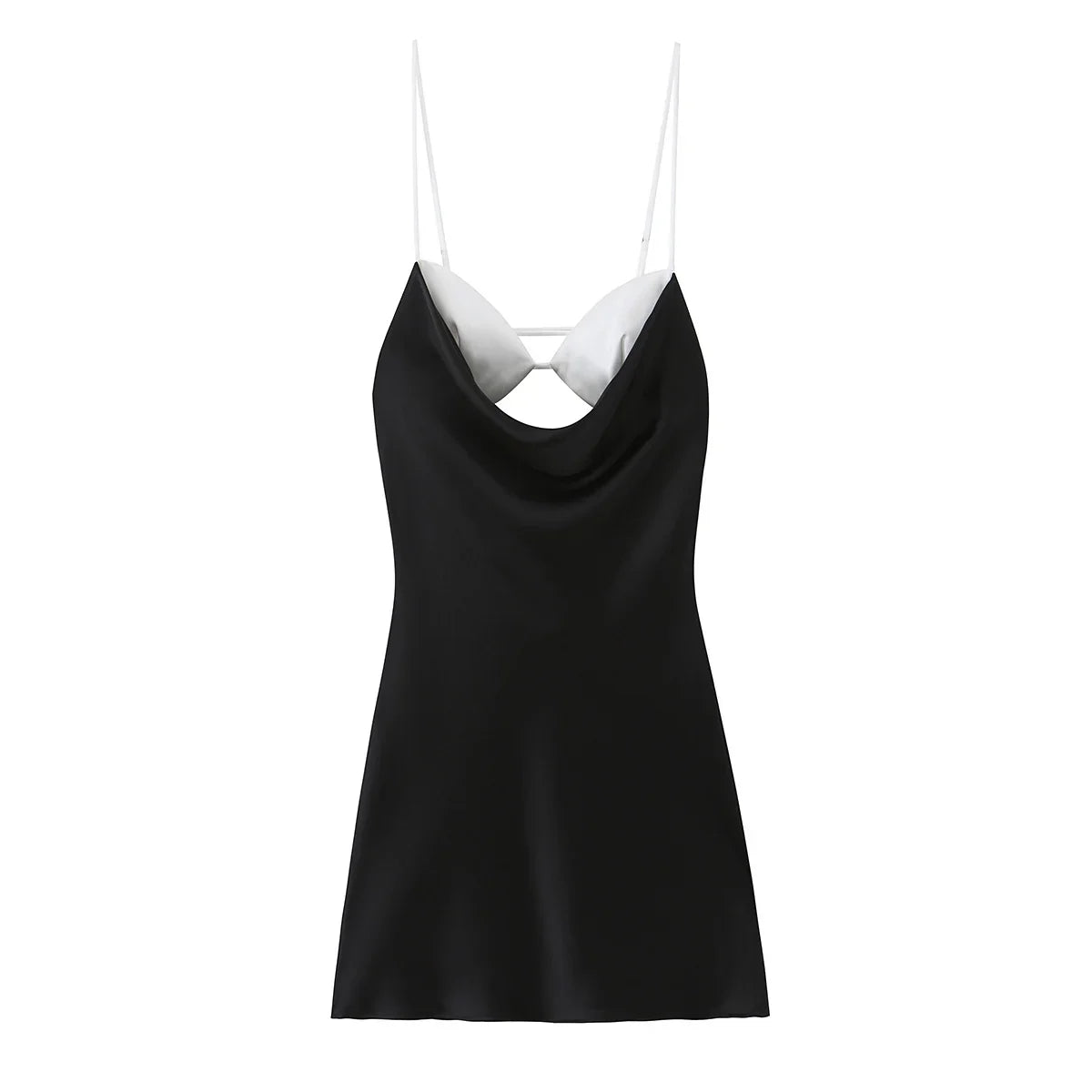 Black Satin Sling Dresses