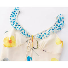 Sweet Girls Floral Print Holiday Summer Dresses