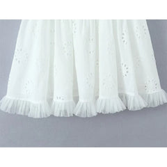 Sexy Backless Halter White Mini Dresses