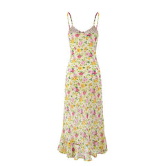 Floral Print Spaghetti Strap Sexy Dresses
