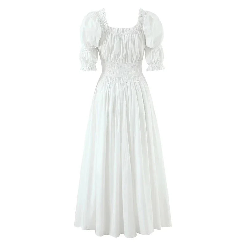 Blue White Holiday Summer Long Dresses