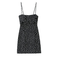 Summer Sexy Spaghetti Straps Mini Polka Dot Dress