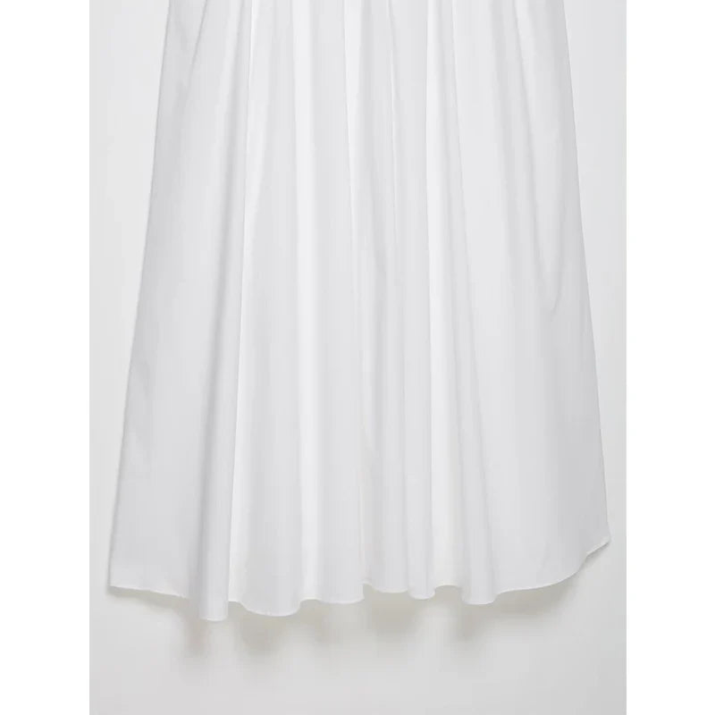 White Corset-Style Midi Dresses