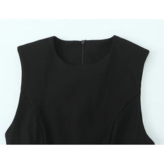 O Neck Sleeveless Balloon Effect Short Dresses