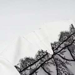 Sexy Lace Patchwork White Dresses