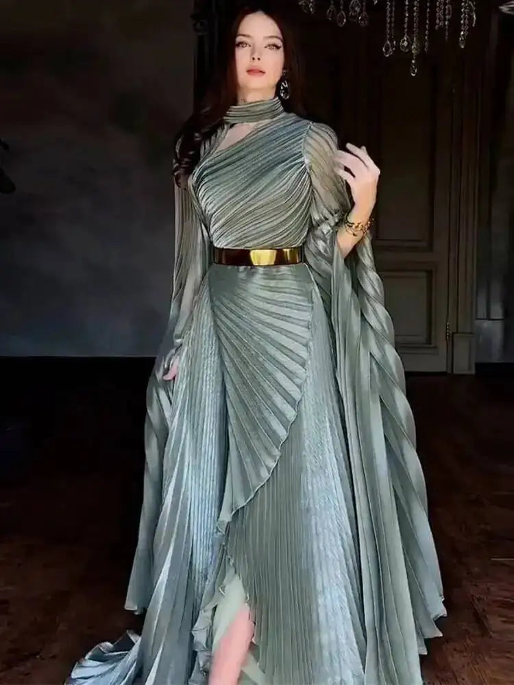 Autumn Y2k Long Shawl Split Elegant Dresses