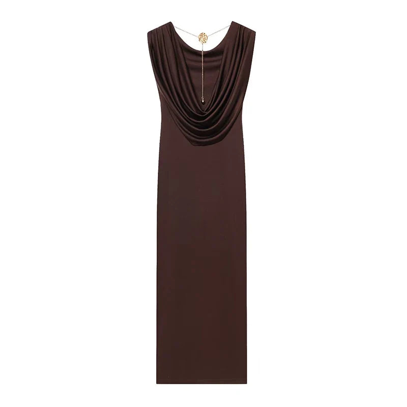 Sexy Backless Chain Long Dresses