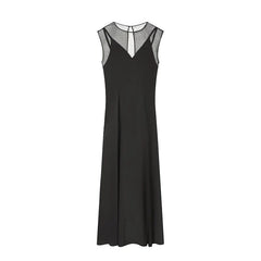 Sexy Semi-Sheer Elegant Black Long Dresses