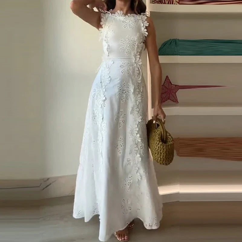 Summer Lace Jacquard Banquet Dresses