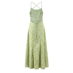 European And American Sexy Backless Bandage Sling Party Long Dresses