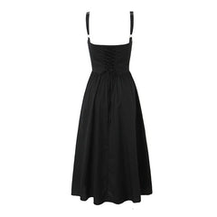 Sexy Elegant Front Slit Sling A-line Midi SunDresses