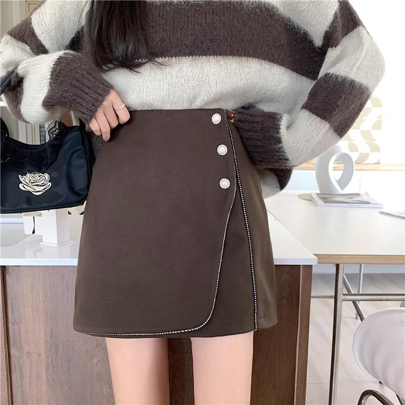 Inaya Black Asymmetrical Skirt