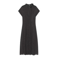 Black Polka Dot Midi Dresses