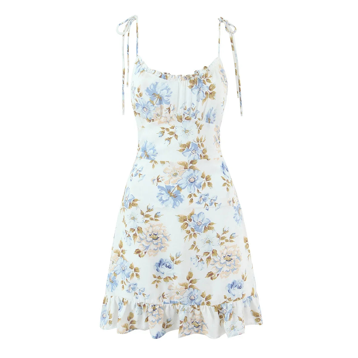 Floral Print Sexy Sling Short Dresses
