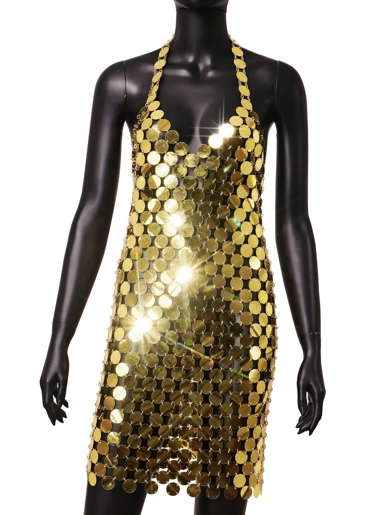 Sexy Backless Sequin Mini Dresses