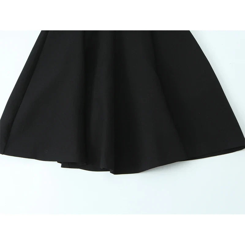 High Quality Contrast Bow Mini Dresses