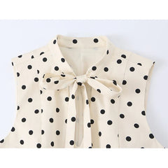 Polka Dot Sleeveless Mini Dresses