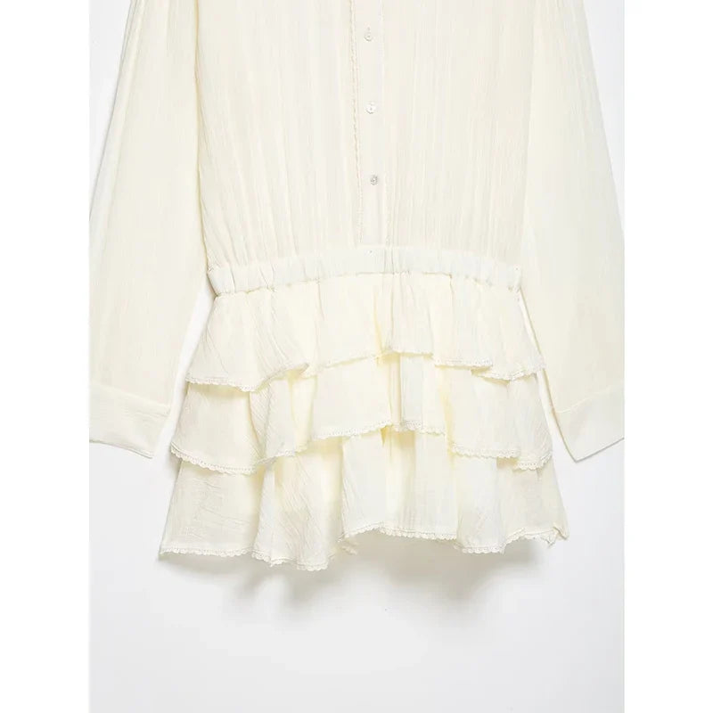 Spring Summer Long Sleeve Mini Dresses