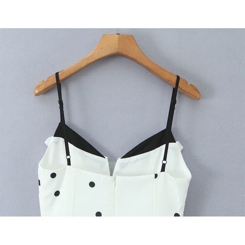 French Style Sexy Sweet Sling Polka Dot Mini Dresses