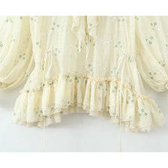 Floral Embroidery Loose Mini Dresses