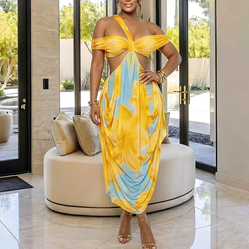 Lady Casual Backless Bohemian Dresses
