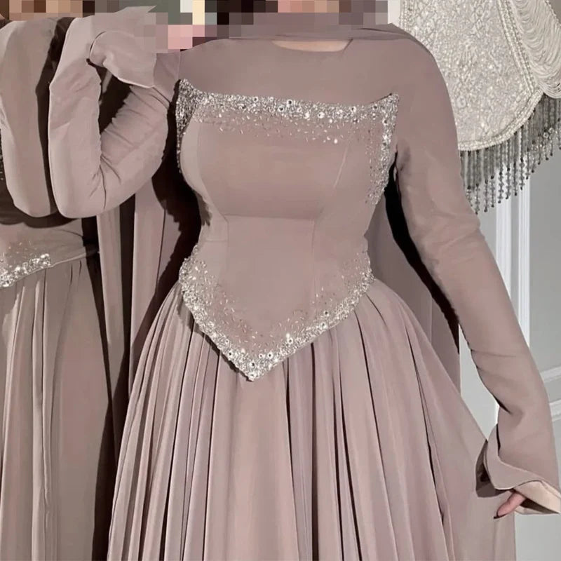 Middle Eastern Casual Long Sleeve Swing Dresses