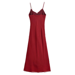 Sexy Spaghetti Straps Ruffle V Neck Long Dresses Summer A-line Elegant Evening Backless Party Maxi Vestidos