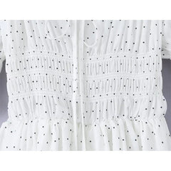 White Polka Dot Maxi Dresses