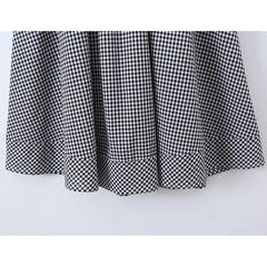 Plaid Halter Midi Dresses