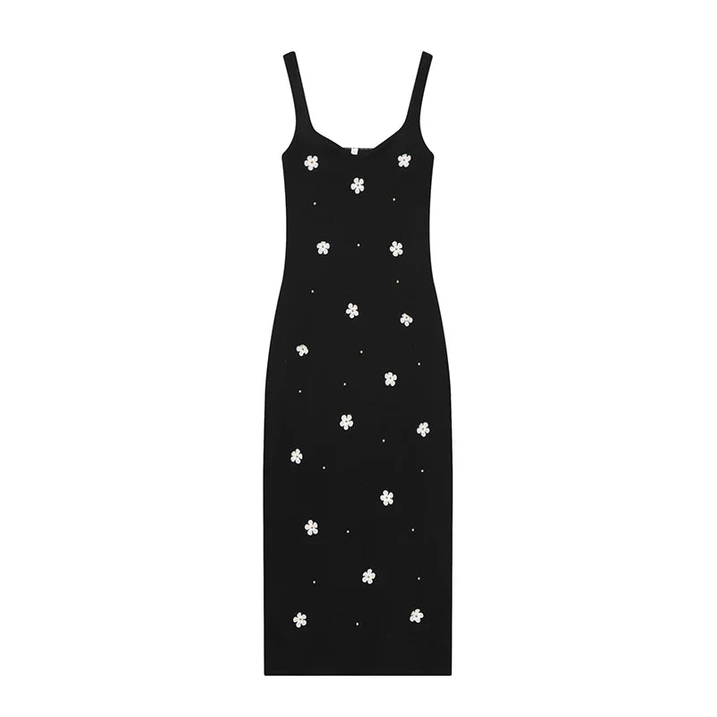 Floral Stretch Midi Dresses