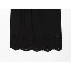 Hollow Out Embroidery Midi Dresses