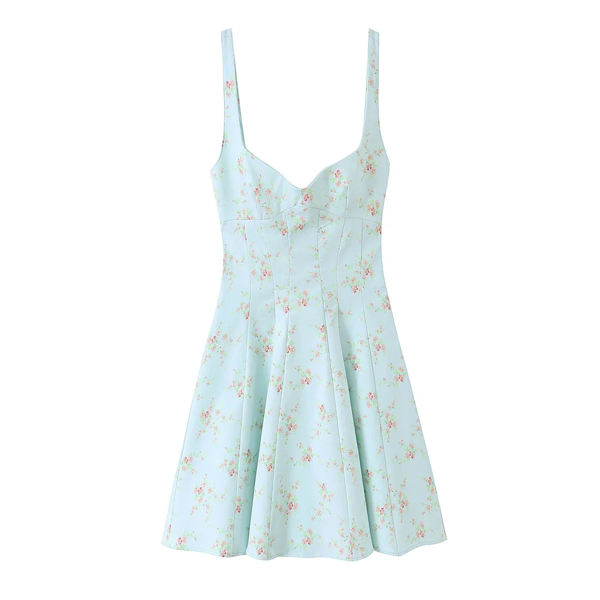 Summer Floral Print Mini Dresses