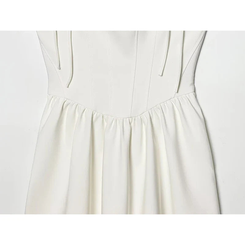 Trendy White Corset Style Dresses