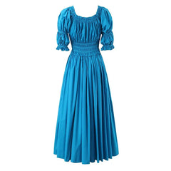 Blue White Holiday Summer Long Dresses