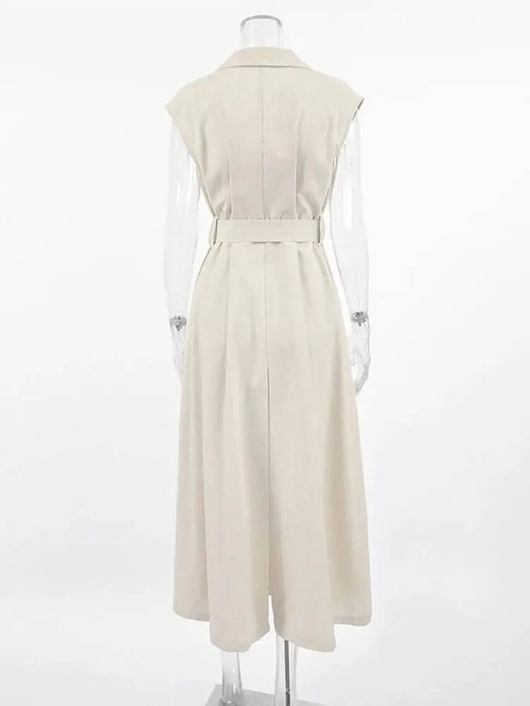 Temperament Cotton Hemp Dresses