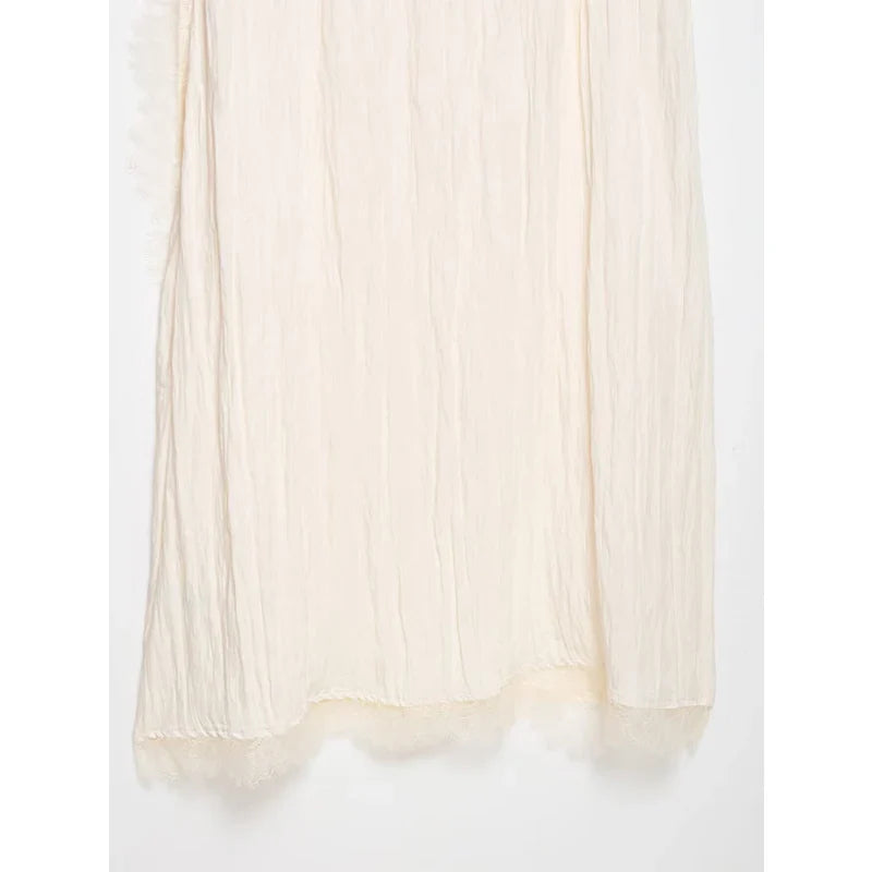 Romantic Crinkled Wrap Slip Dresses