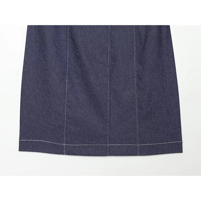 Minimalist Chinese Style Denim Dresses
