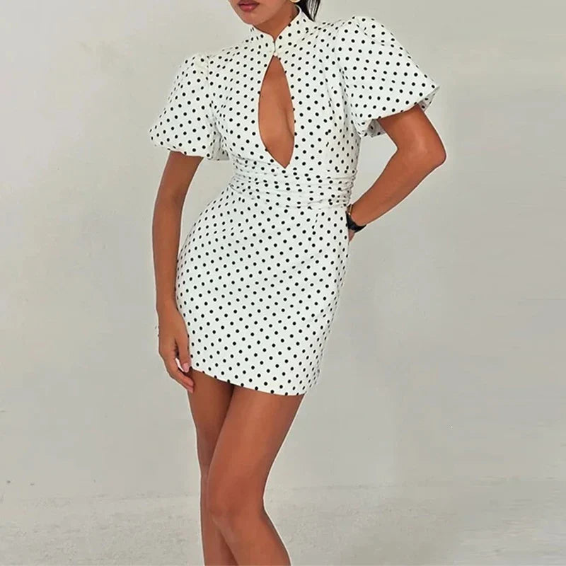 Puff Sleeve Design High Waist Party Dresses