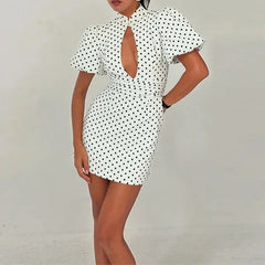 Puff Sleeve Design High Waist Party Dresses