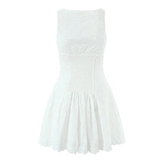 European And American Sexy Hollow Out Embroidered Dresses