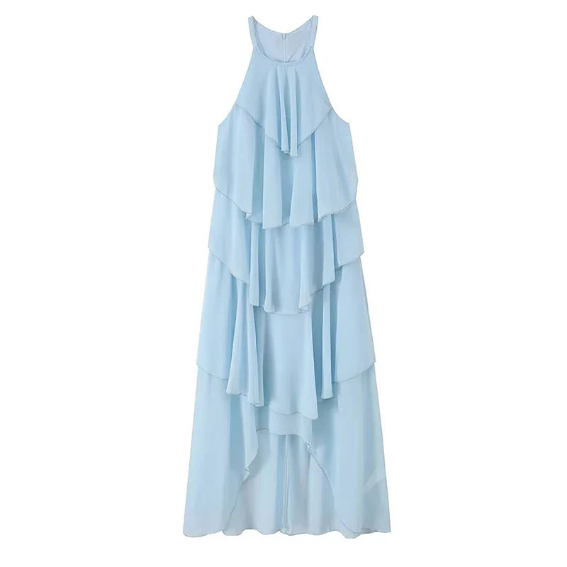 Halter Tiered Cake Dresses