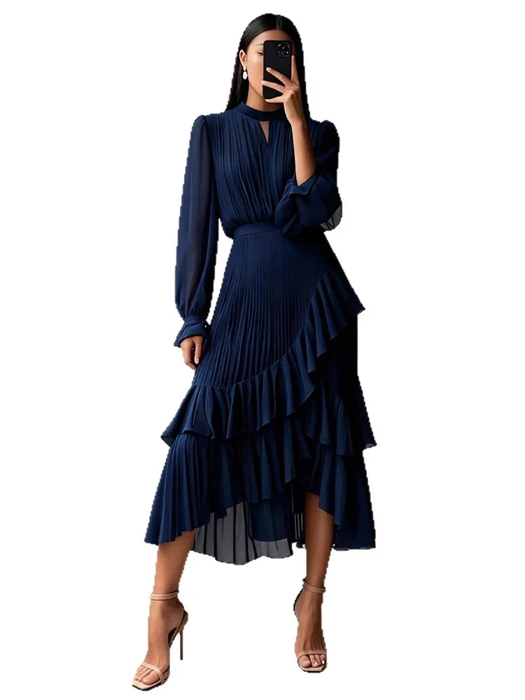Summer Solid Color High Waist Dresses