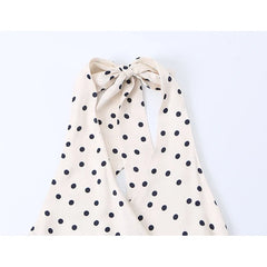 Polka Dot Halter Neck Mini Dresses