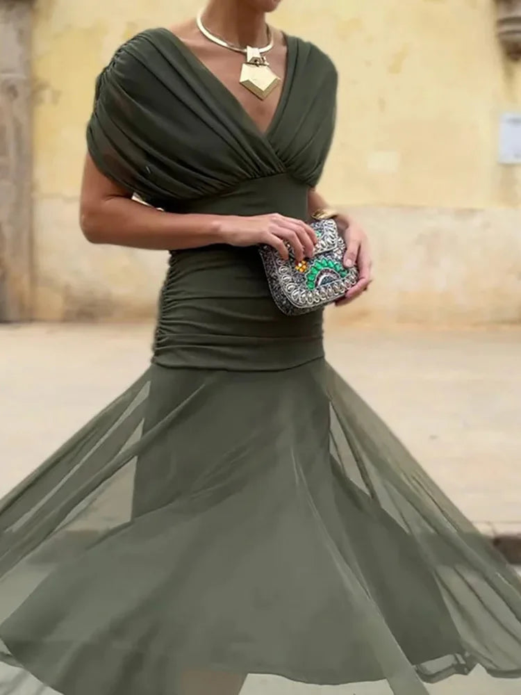 Spring Summer Short Sleeved Party Dresses