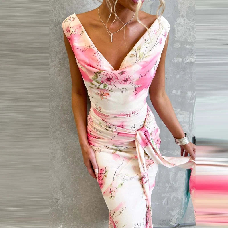 Sweet Casual Sleeveless Slim Fit Holiday Dresses