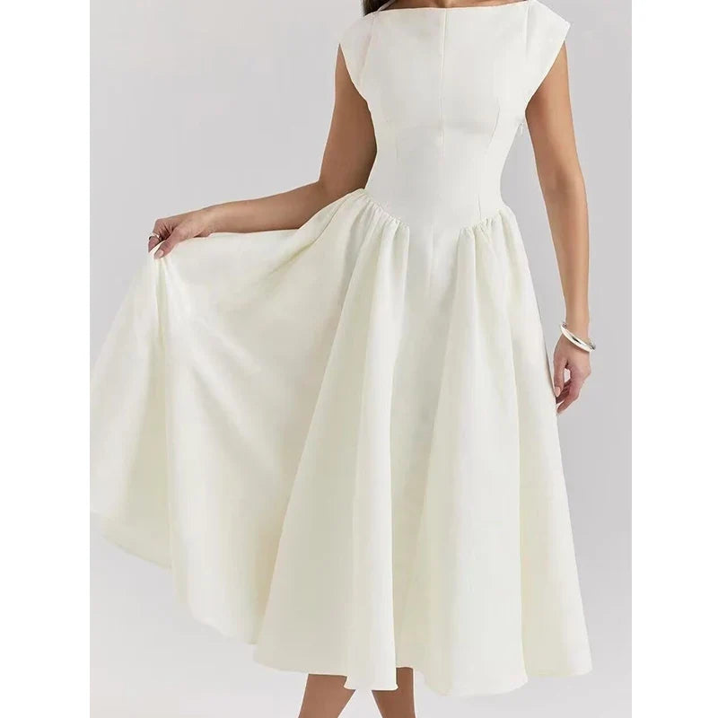 Sexy Backless Elegant Party Midi Dresses