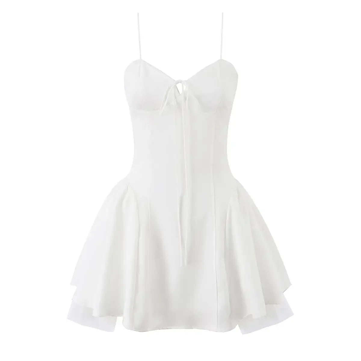 Summer White Corset Mini Dresses