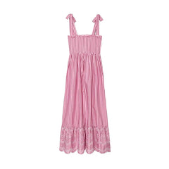 Pink Striped Midi Dresses