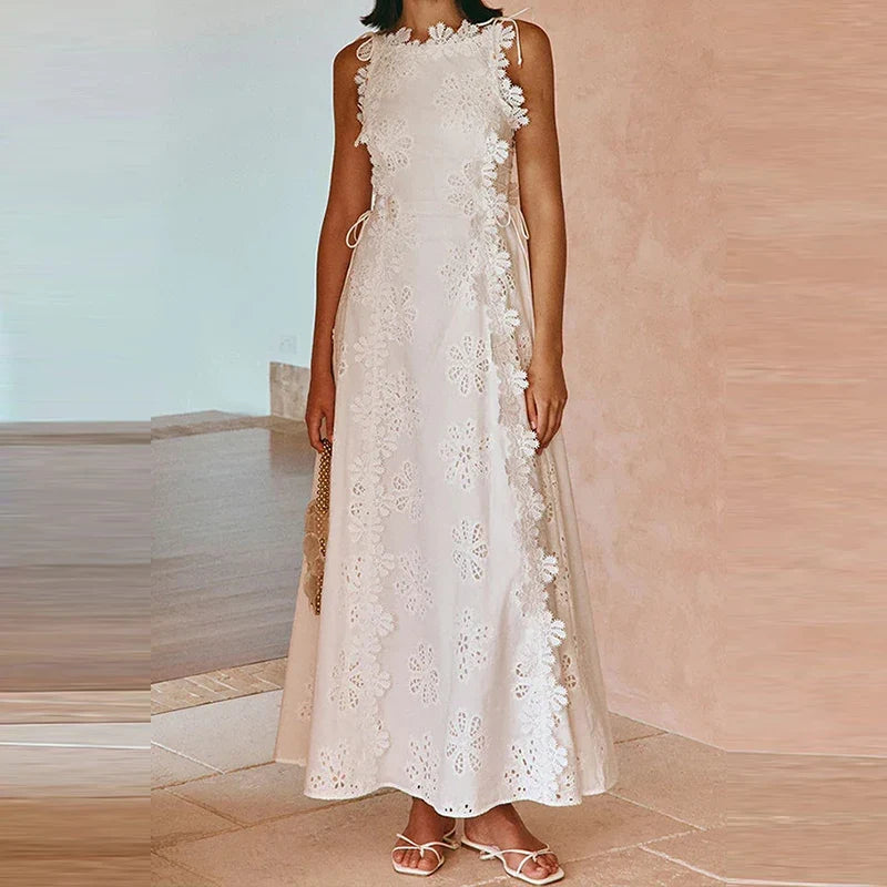 Summer Lace Jacquard Banquet Dresses